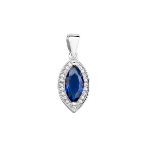 Pandantiv argint cu piatra albastra DiAmanti Z0711C_BL-DIA (Argint 925‰ 1,3 g.)